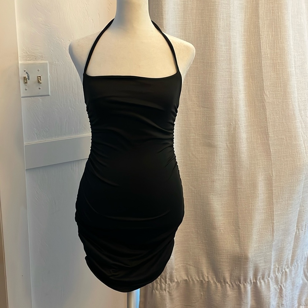 Black fitted dress, size small